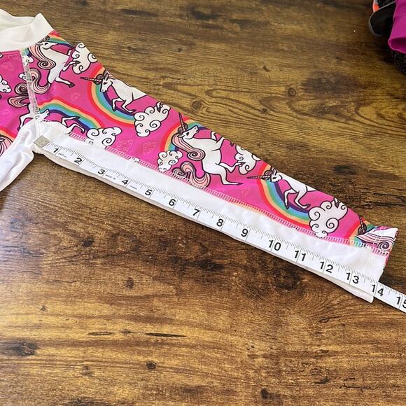 5 for $20 Oxstar 6-7Y Pink Long Sleeve Unicorn Dri-Fit Style Tee - Picture 5 of 9